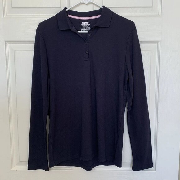 Izod Approved Schoolwear Long Sleeve Polo Shirt Girl’s Size XXL (20 1/2) - Picture 1 of 6